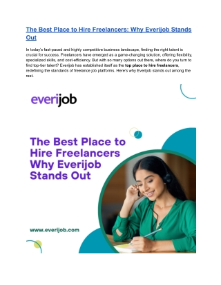 The Best Place to Hire Freelancers_ Why Everijob Stands Out