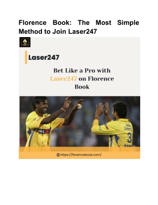 Florence Book_ The Most Simple Method to Join Laser247