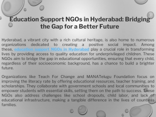 Education Support NGOs in Hyderabad Bridging the Gap for a Better Future