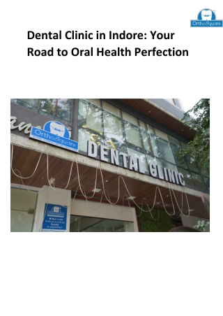 Dental Clinic in Indore