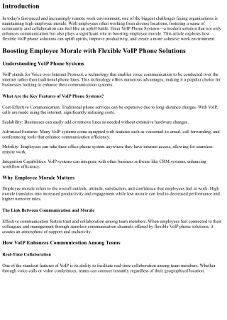 Boosting Employee Morale with Flexible VoIP Phone Solutions