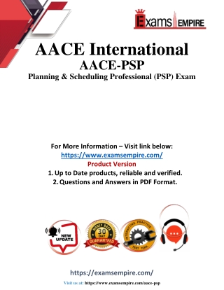 AACE-PSP Questions and Answers pdf dumps