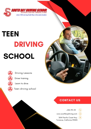 Teen Driving School in Torrance | South Bay Driving School