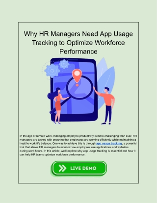 Why HR Managers Need App Usage Tracking to Optimize Workforce Performance