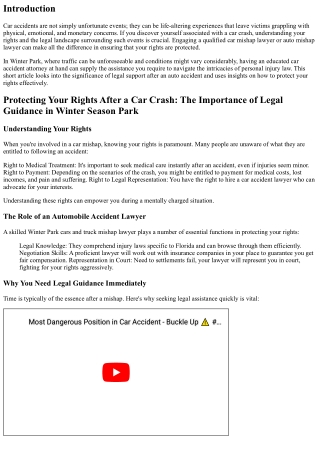 Protecting Your Rights After a Car Crash: The Value of Legal Guidance in Winter