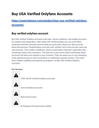 24.99 top site to  Buy USA Verified Onlyfans Accounts 2025