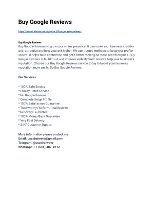 25 top sites to Buy Google Reviews 2025