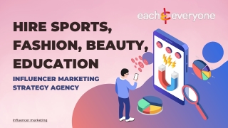 Hire Sports, Fashion, Beauty, Education Influencer marketing strategy agency