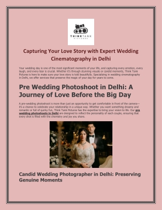 Capturing Your Love Story with Expert Wedding Cinematography in Delhi