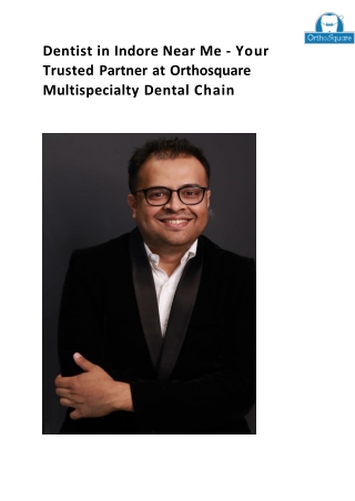 Dentist in Indore Near Me