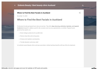 Where to Find the Best Facials in Auckland