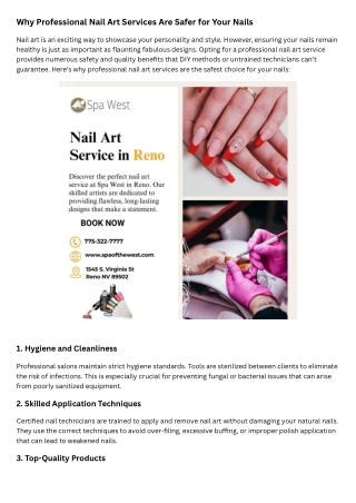 Why Professional Nail Art Services Are Safer for Your Nails