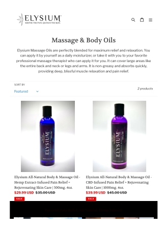 CBD Massage Oil for pain