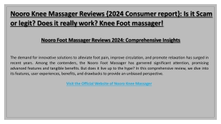 Nooro knee massager