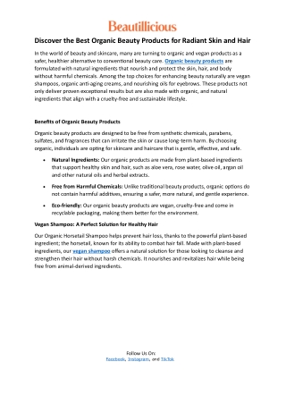 Beautillicious - Organic Beauty Products