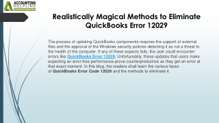 Effective Strategy To Resolve QuickBooks Error 12029