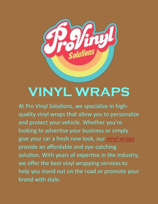 Vinyl Wraps: Long-Lasting Protection of Your Vehicle with Unique Designs