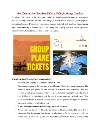 Best Time to Visit Chitrakoot Falls