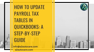 How to Update Payroll Tax Tables in QuickBooks: A Step-by-Step Guide