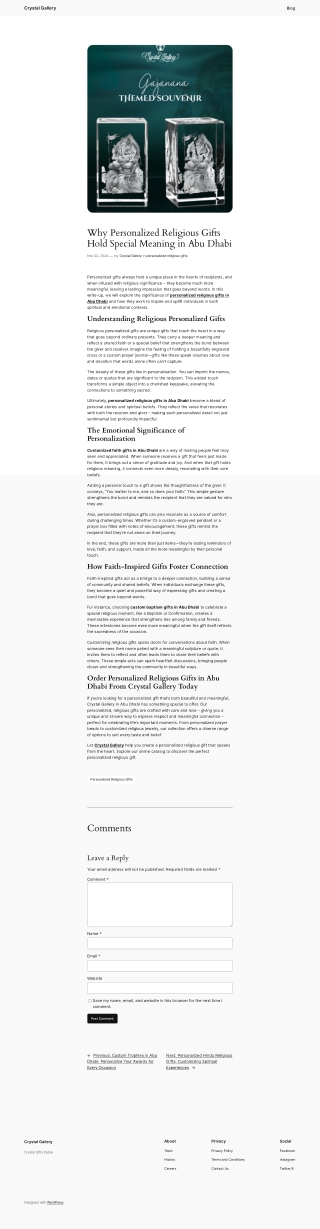 Why Personalized Religious Gifts Hold Special Meaning in Abu Dhabi