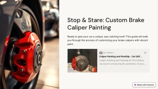 Stop & Stare Custom Brake Caliper Painting