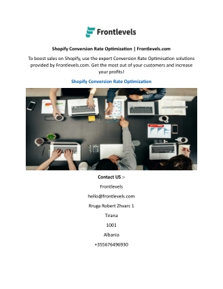 Shopify Conversion Rate Optimization Frontlevels.com
