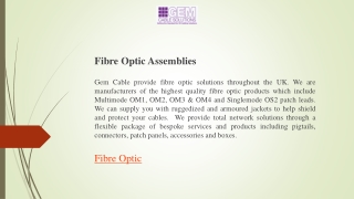 Fibre Optic Cable Manufacturers High-Speed Connections for Your Needs