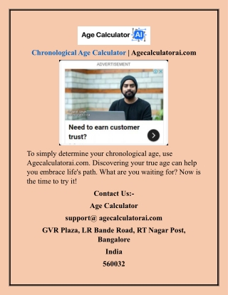 Chronological Age Calculator Agecalculatorai