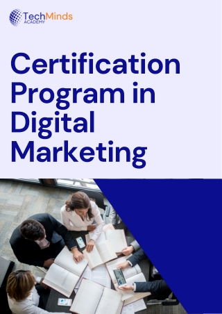 Certification Program in Digital Marketing