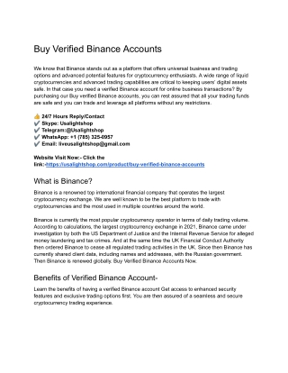 Buy verified binance with Bitcoin guide (Aged or New) 2024