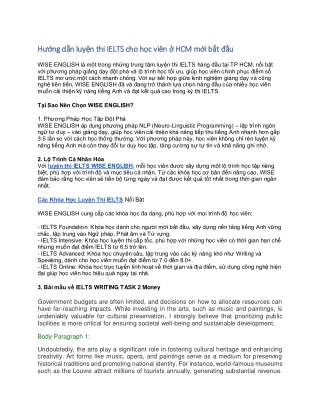 Hướng dẫn luyện thi IELTS cho học viên ở HCM mới bắt đầu