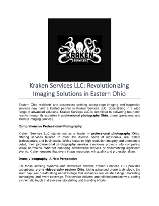 Kraken Services LLC- Revolutionizing Imaging Solutions in Eastern Ohio