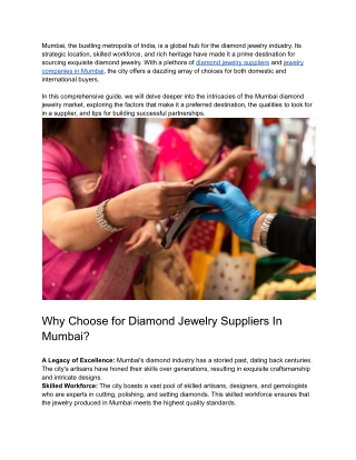 The Sparkle of Mumbai_ A Deep Dive Into Diamond Jewelry Supplier