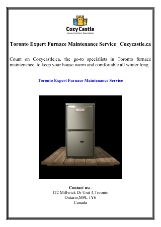 Toronto Expert Furnace Maintenance Service  Cozycastle.ca
