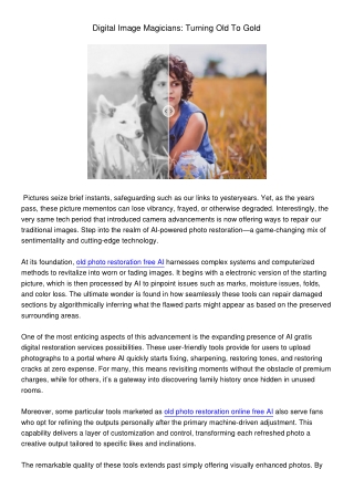DigitalImageMagiciansTurningOldToGold