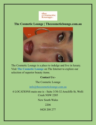 The Cosmetic Lounge  Thecosmeticlounge.com
