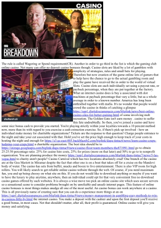 Match Bonuses, No First Time Deposit Bonuses And Reload Bonuses A Number Of Casi