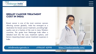 Breast Cancer Treatment Cost in India