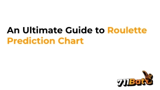 An Ultimate Guide to Roulette Prediction Chart