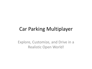 Car Parking Multiplayer Mod Apk
