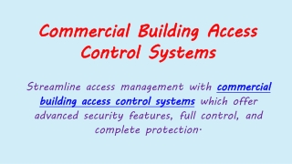 Commercial Building Access Control Systems