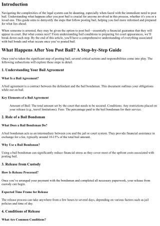 What Happens After You Post Bail? A Step-by-Step Guide