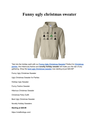 Funny ugly christmas sweater