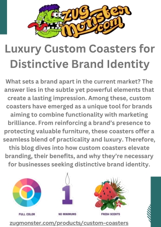 Protect Surfaces in Style with Custom Coasters