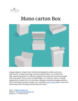MONO CARTON BOX