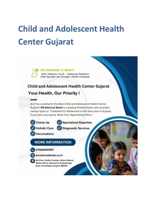 Child and Adolescent Health Center Gujarat