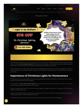Holiday Cheer Awaits! Buffalo Homeowners Save $75 on Christmas Lighting Packages – Book Before Dec 20