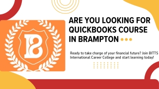 Are YOU LOOKING FOR QuickBooks COURSE IN BRAMPTON