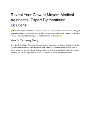 Moyem Medical Aesthetics