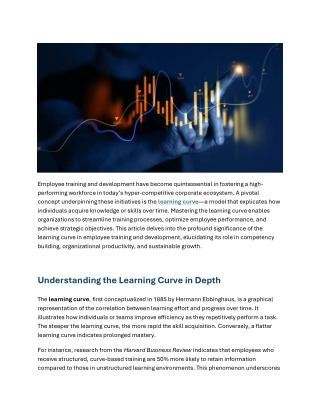 Mastering the Learning Curve- Its Crucial Role in Employee Training and Development